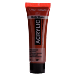 Peinture acrylique en tube - Terre de Sienne brûlée - 411 - Amsterdam - 20ml