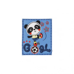 Ecusson thermocollant Grand Panda au foot 4,5cm x 6cm