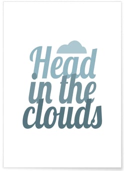 Affiche Head in the clouds | A3 : 29,7x42cm