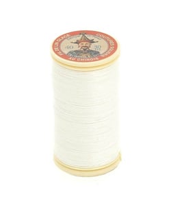 Fil lin glacé 30 m – Fil au Chinois – N° 40 – Fil de lin retors, lisse, résistant 100 Blanc