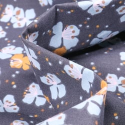 Tissu Coton imprimé Arty Kamini sur fond Bleu marine - Au mètre