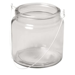 Coupe en verre avec anse, 10cm ø, hauteur 10cm, øau - dessus 7,5cm,(trou)