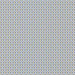 Tissu Coton enduit Kolius sur fond Bleu