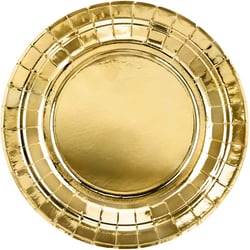 6 Assiettes Or Ø18 cm - En carton