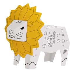 MégaCréa DIY - Lion en carton à monter et à colorier avec cri de l'animal et lumières