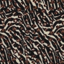 Tissu Polyester Stretch Felindra brun chocolat sur fond Beige - Au mètre