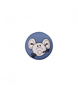 Carte de 3 boutons Souris à queue 12mm - Union Knopf Bleu