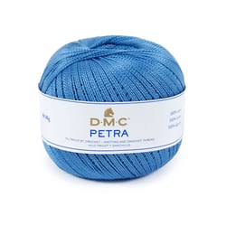 Pelote de laine - 100% coton - Bleu - 5798 - DMC - Petra - Longues fibres