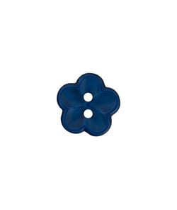 Carte de 4 boutons Fleurs Blanches 12mm - Union Knopf Bleu Marine