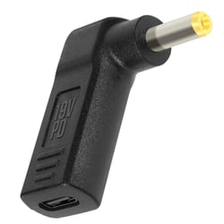 Avizar Adaptateur de Charge coudé, USB-C vers DC 5.5 x 2.5mm Noir