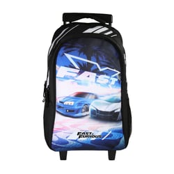 Fast & Furious - Sac à dos à roulettes noir, 2 compartiments - Bagtrotter