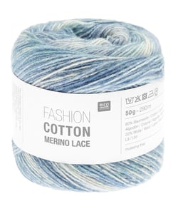 Pelote de Coton et de laine Fashion Cotton Merino Lace - Rico Design 11 Winter