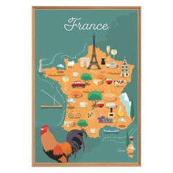 Tableau mural encadré traditions Françaises 65x97 cm