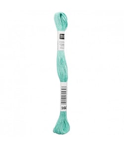 Fil à broder mouliné Uni - Rico Design 160 Bleu