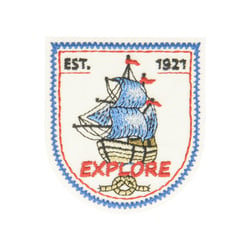 Ecusson thermocollant nautique nautical 5.5x5cm