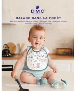 Livre d’Inspiration Bébé "Balade en Forêt" – DMC | Des Motifs Enchantés à Broder pour les Tout-Petits Blanc