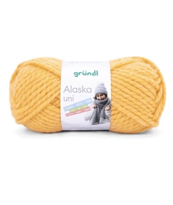Pelote de laine à tricoter ALASKA - 100gr - Gründl Jaune (21)