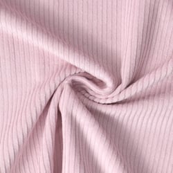 Tissu Velours Grosses côtes Mauve pâle