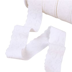 Bobine 25m élastique lingerie facon dentelle blanc 25mm