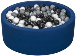 Piscine à balles Aire de jeu + 450 balles bleu marine noir,blanc,gris - Velinda