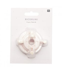 Pompon Maker pour Amigurumi - kit Ricorumi - Rico Design Blanc