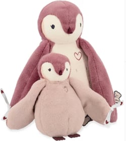 Peluches calins manchots roses