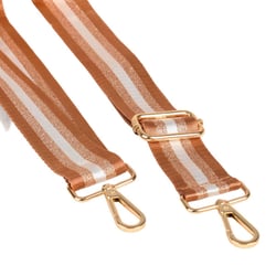 Bandoulière sangle bicolore 40x140cm marron/ or