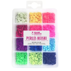 Graine Créative - Perle ronde et plate Heishi Fluo