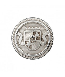 Carte de 3 boutons Blason en métal à queue 15mm - Prym Argent Jaune