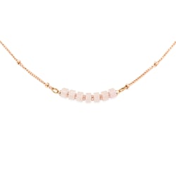 Collier Piana en pierres Quartz Rose