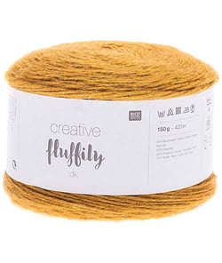 Coton à tricoter Creative FLUFFILY - 150 GR - Rico Design 02 Jaune