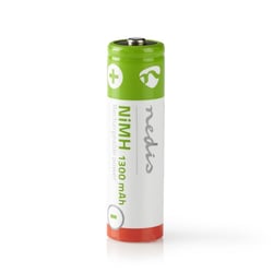 Nedis Lot de 4 Piles Rechargeables NiMH AA 1.2V DC 1300mAh Pré-rechargées
