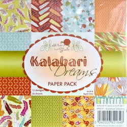 36 papiers fantaisis assorties 15.2 x 15.2 cm Wild Rose Studio KALAHARI DREAMS