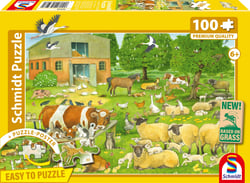 Puzzle 100 pièces - Familles d'Animaux à la Ferme - Schmidt Spiele