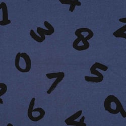 Tissu Sweat envers molletonné Enzo sur fond Bleu denim - Au mètre