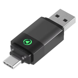 FORCE PLAY Adaptateur 2-en-1 sans fil USB-A / USB-C vers CarPlay / Android Auto Noir / Argent