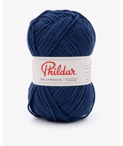 Pelote de laine d'Agneau à tricoter Phil Lambswool - Phildar Naval Bleu