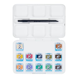 Set de 12 demi-godets - Peinture aquarelle Van Gogh - Couleurs pastel - Qualité étudiant et artiste.