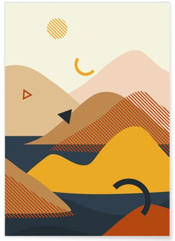 Affiche Abstract Landscape 4 | A3 : 29,7x42cm