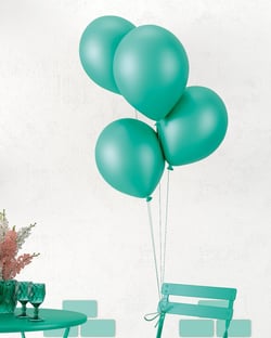 Ballon chrome Ø 30cm - lot de 10 - vert