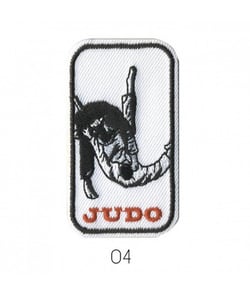 Ecussons Thermocollant Sport - Judo - 5 X 3 cm - Mediac Blanc