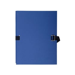 Chemise dos extensible papier - 24x32cm - Bleu foncé - x 10 - Exacompta