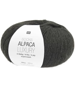 Pelote de laine à chaussette Socks Alpaca Luxury 4 fils -100 gr - Rico Design 06 Olive