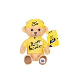 Peluche - Peluche Officielle Ours Tour de France Maillot et Casquette Vainqueur Étape jaune – 15 cm