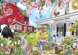Puzzle 1500 pièces - Spring Green Farm - Bluebird Puzzle