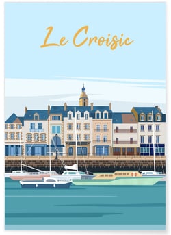 Affiche ville Le Croisic | A3 : 29,7x42cm