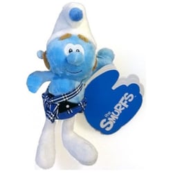 Peluche schtroumpf écossais 23 cm schtroumpf - doudou licence - enfant adulte