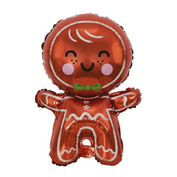 Ballon aluminium Noël - Bonhomme de pain d'épices