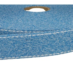 Sangle chinée point sellier 30mm bleu lavande au mètre