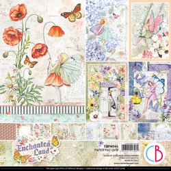 12 papiers scrapbooking carterie 30 x 30 cm Ciao Bella ENCHANTED LAND